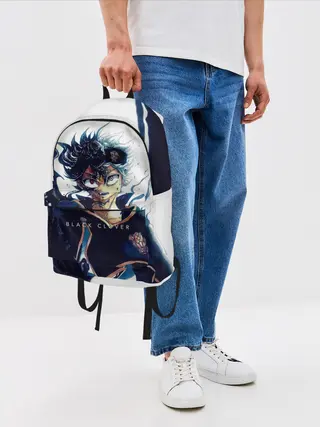 Рюкзак джинсовый / Черный Аста Чёрный клевер