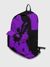 Рюкзак джинсовый / Чёрный клевер демон в сиреневом