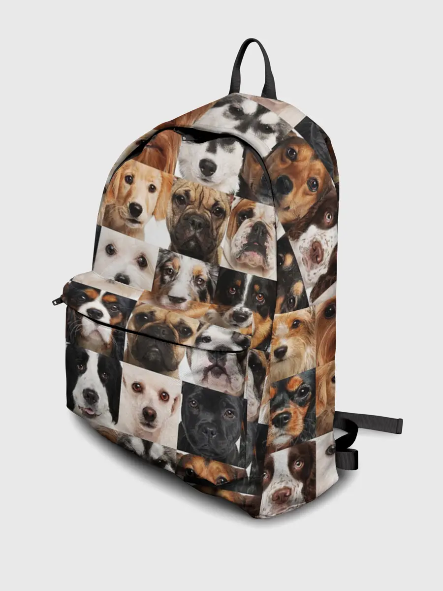 Рюкзак джинсовый / Я ЛЮБЛЮ СОБАК / I LOVE DOGS