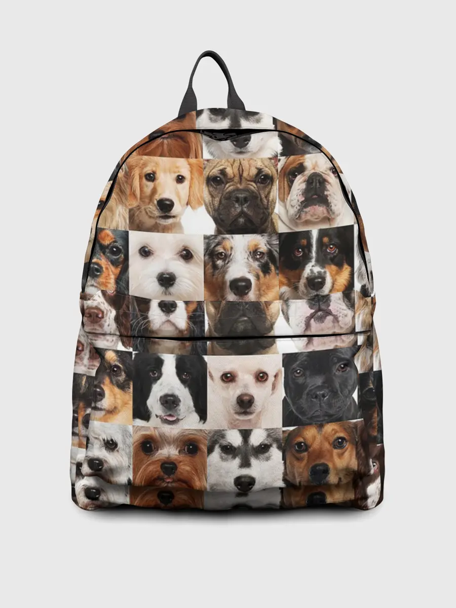 Рюкзак джинсовый / Я ЛЮБЛЮ СОБАК / I LOVE DOGS