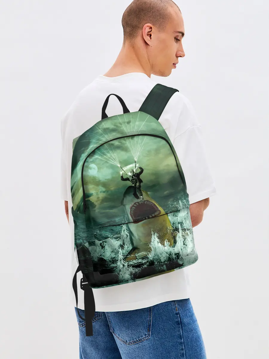 Рюкзак джинсовый / Shark Attack | Акула атакует