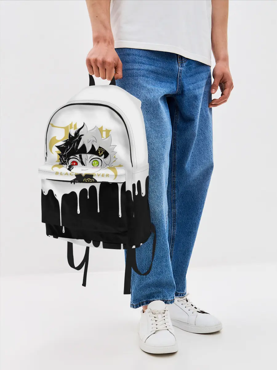 Рюкзак джинсовый / Черный Аста белая краска