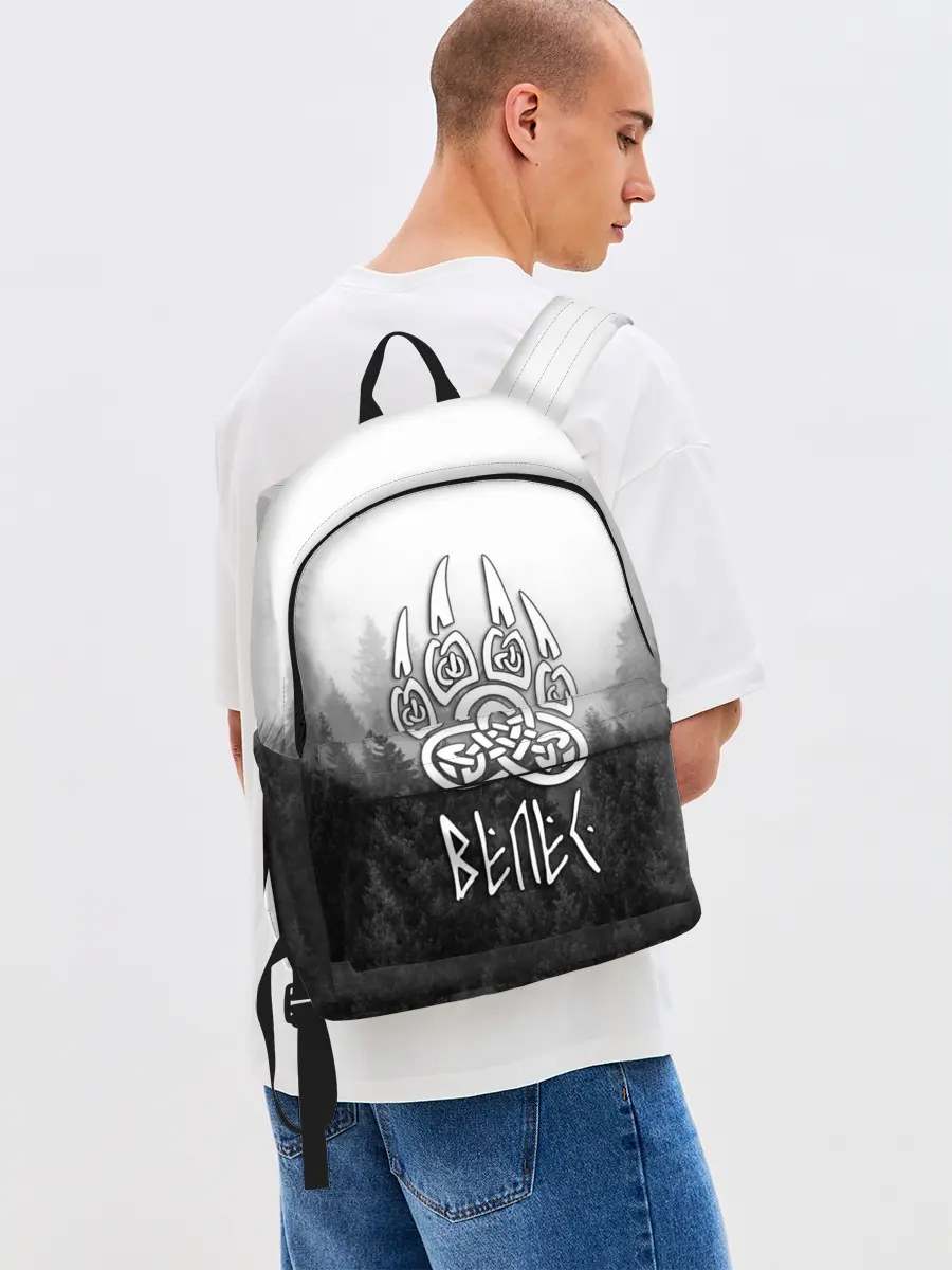 Рюкзак джинсовый / ВЕЛЕС туманный лес