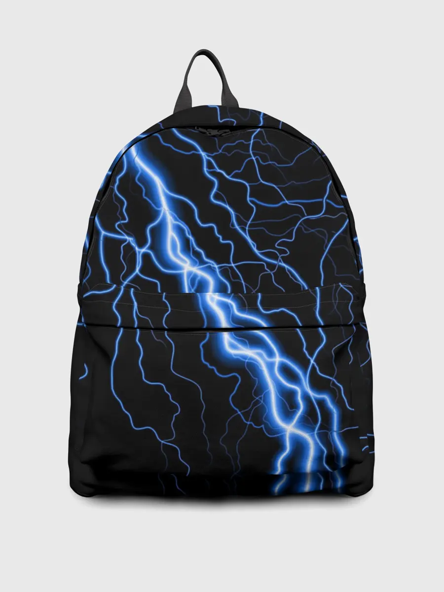 Рюкзак джинсовый / ГОЛУБАЯ МОЛНИЯ / ГРОЗА