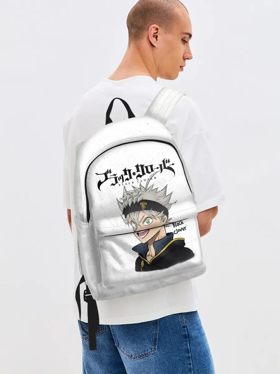 Рюкзак джинсовый / Чёрный клевер Аста