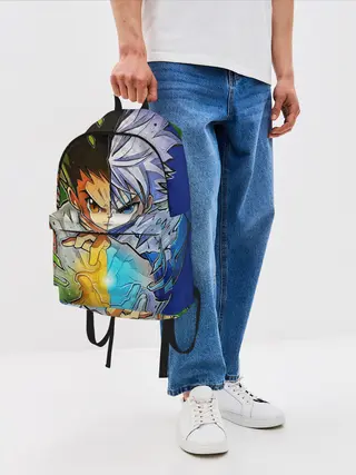 Рюкзак джинсовый / Киллуа золдик и Гон хантер