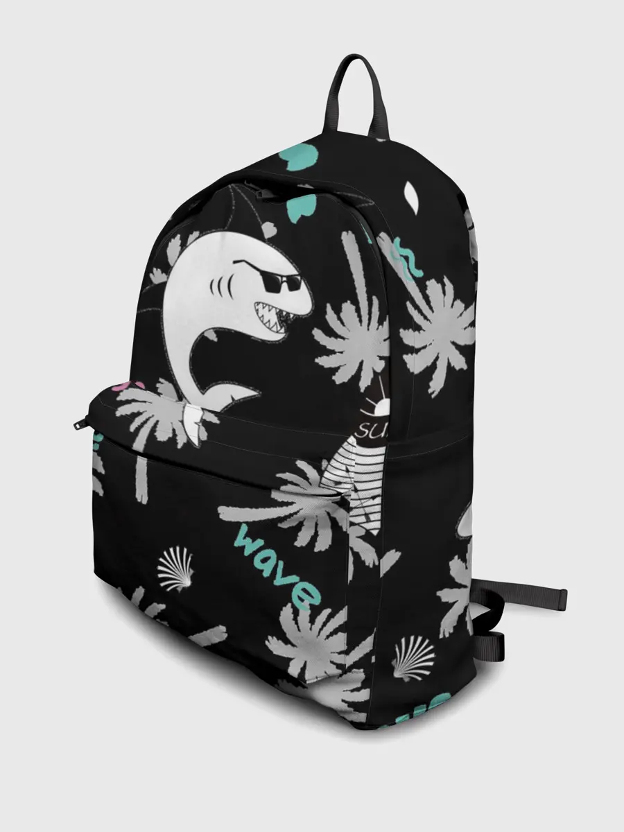 Рюкзак джинсовый / Акула и серфинг