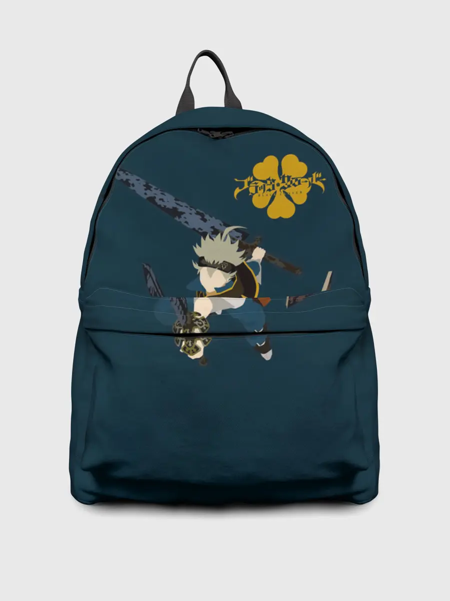 Рюкзак джинсовый / Чёрный клевер Аста книга магий