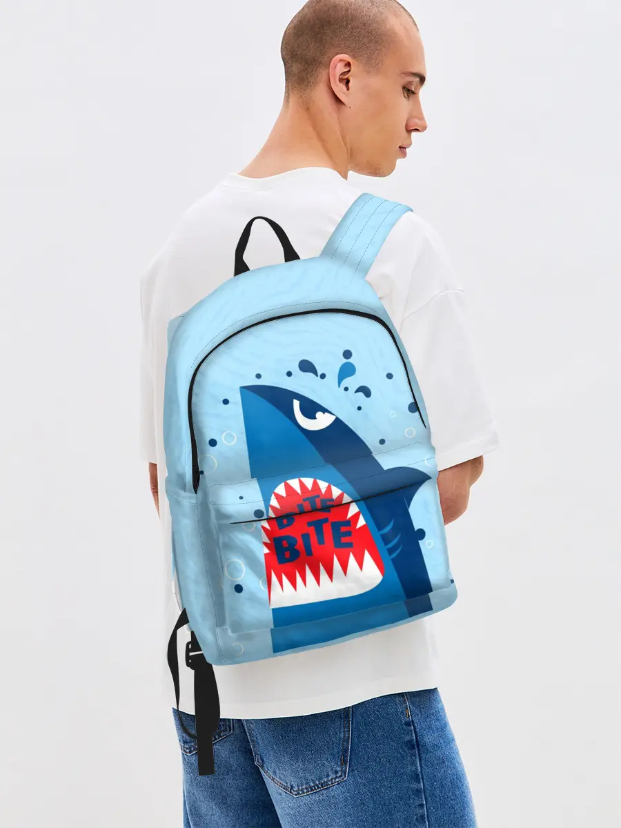 Рюкзак джинсовый / Акула bite