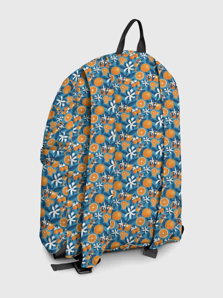 Рюкзак джинсовый / АПЕЛЬСИННЫЙ ПАТТЕРН | ФРУКТЫ