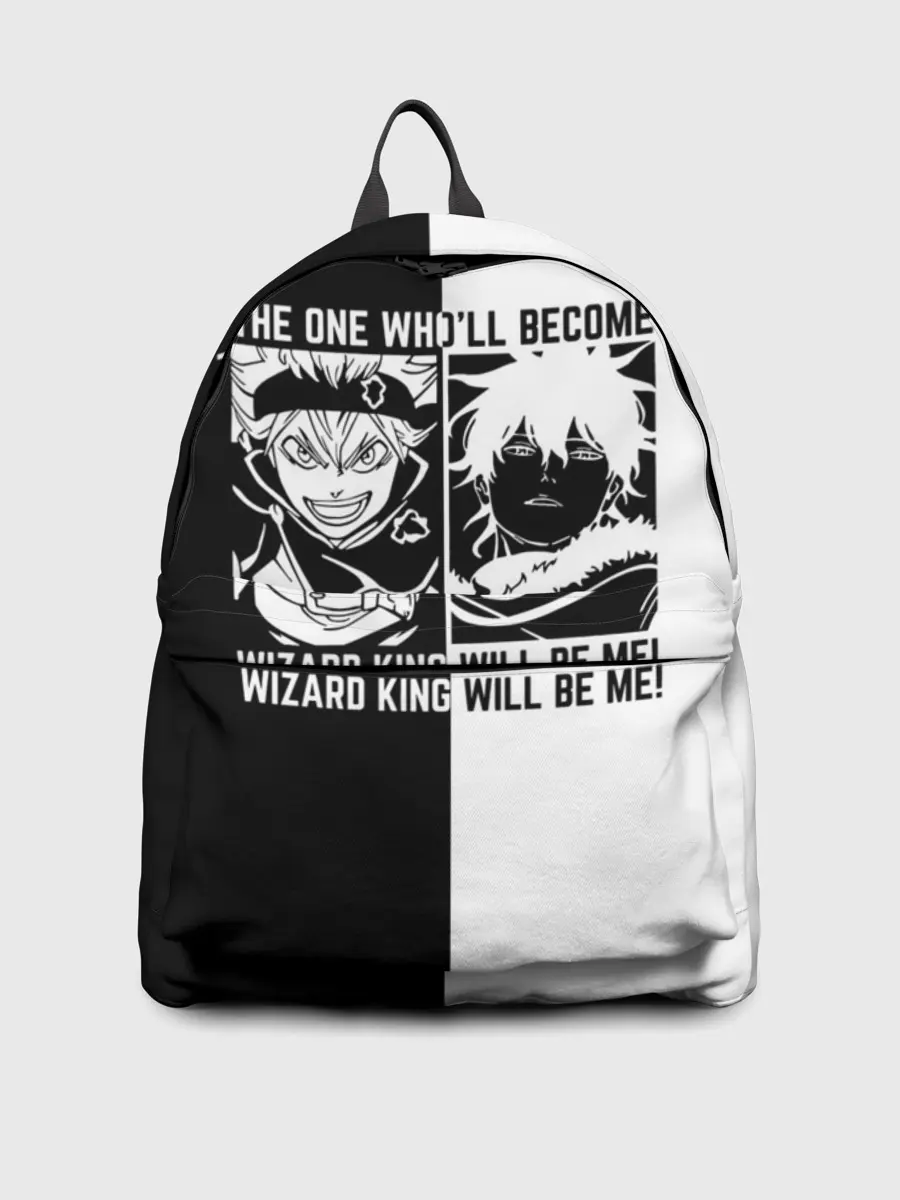 Рюкзак джинсовый / Юно vs Аста Чёрный клевер