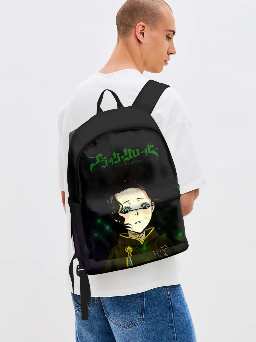 Рюкзак джинсовый / Чами Паппитсон | Чёрный Клевер