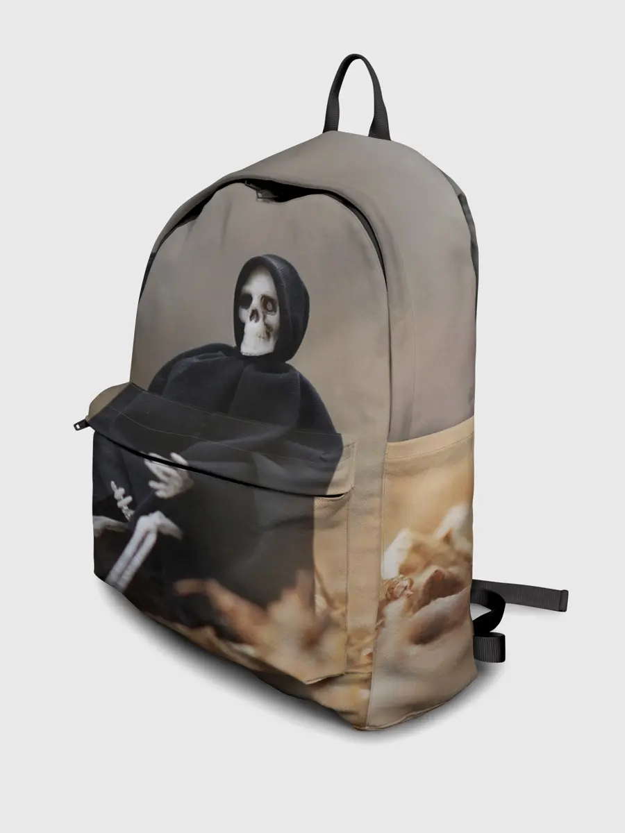 Рюкзак джинсовый / Сидячий Скелет