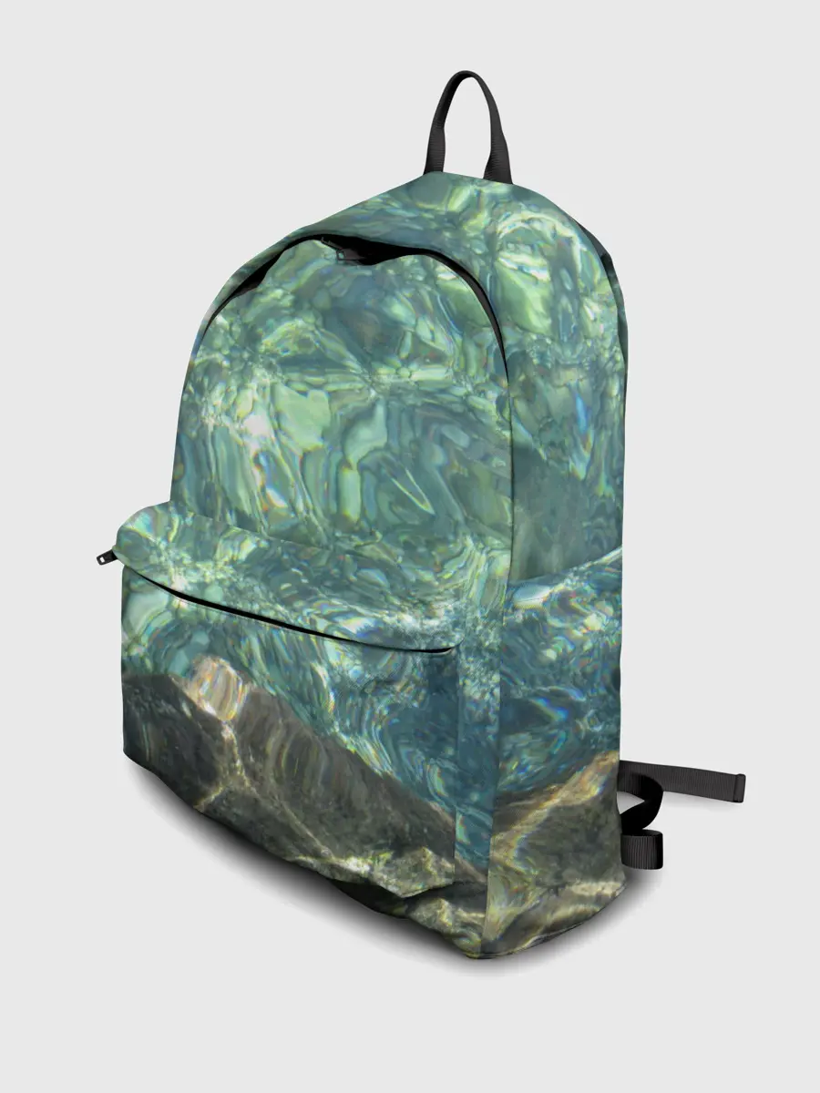 Рюкзак джинсовый / Морская вода с камнями