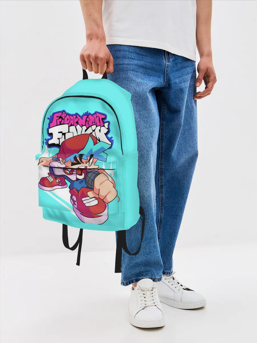 Рюкзак джинсовый / FNF Boyfriend