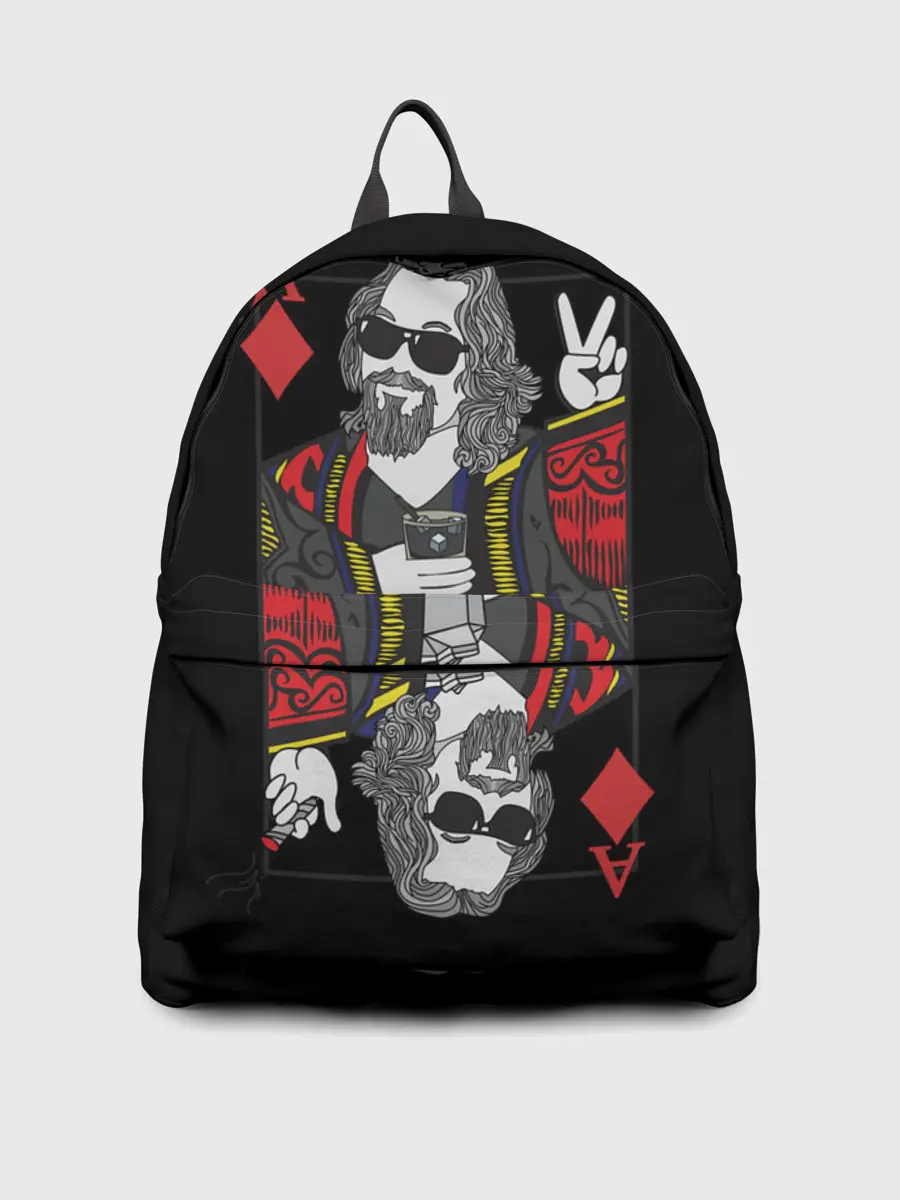 Рюкзак джинсовый / Большой Лебовский туз бубей