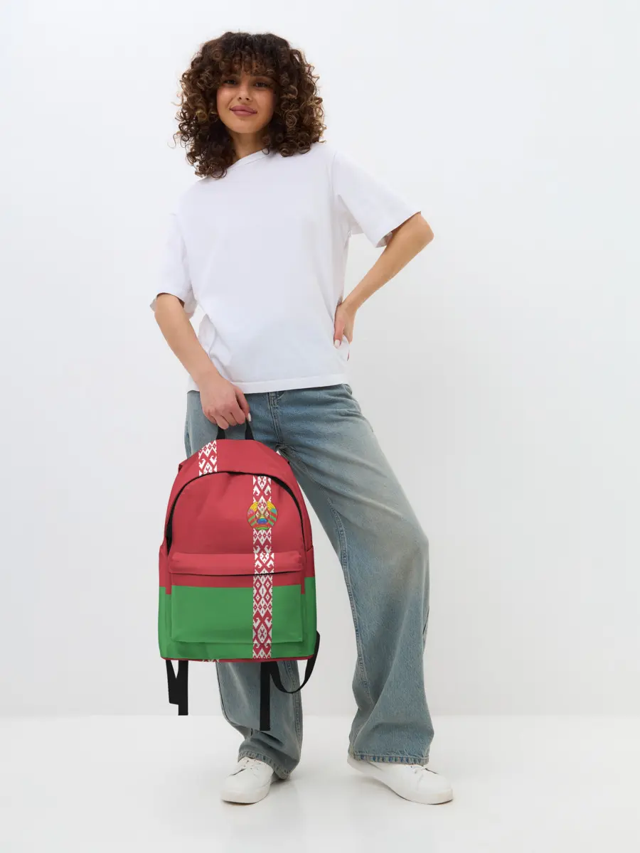 Рюкзак джинсовый / Белоруссия, лента с гербом