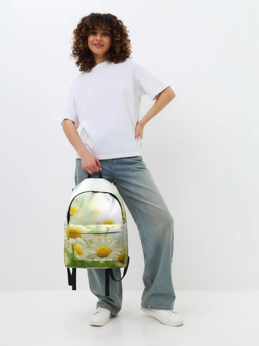 Рюкзак джинсовый / Полевые ромашки