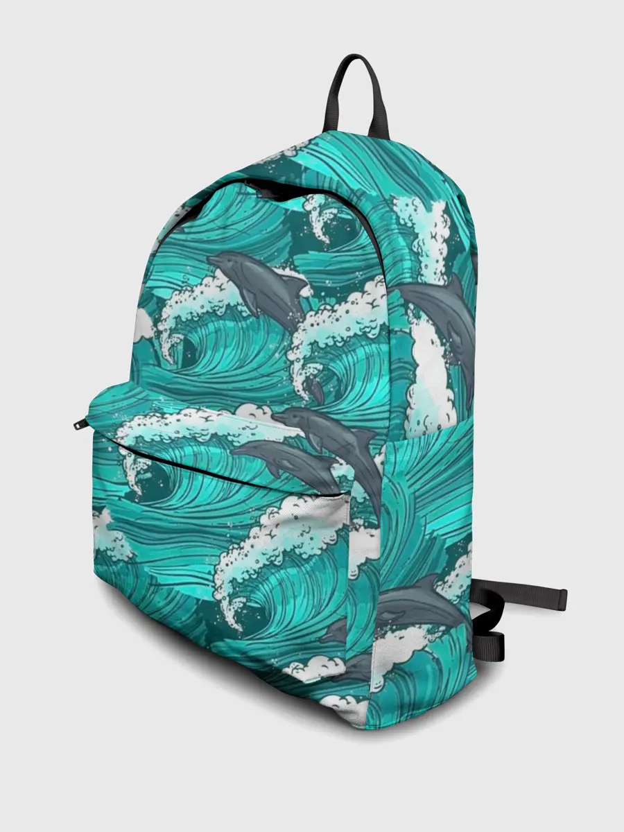 Рюкзак джинсовый / Дельфины