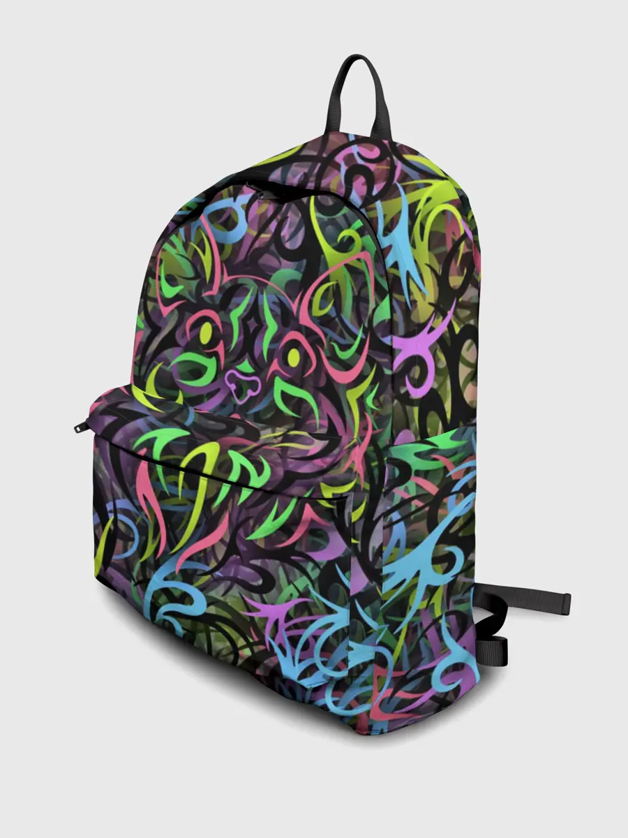 Рюкзак джинсовый / Абстрактный кот