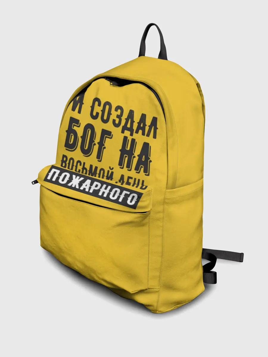 Рюкзак джинсовый / Создал Бог пожарного