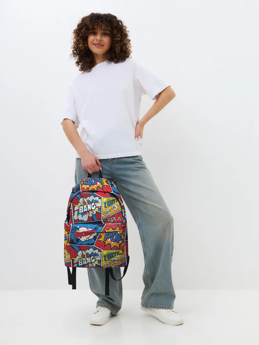 Рюкзак джинсовый / Pop art pattern