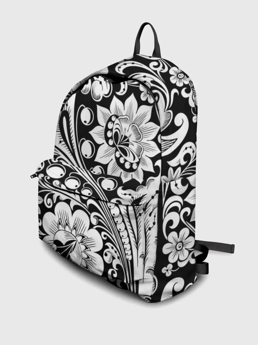 Рюкзак джинсовый / Хохлома чб