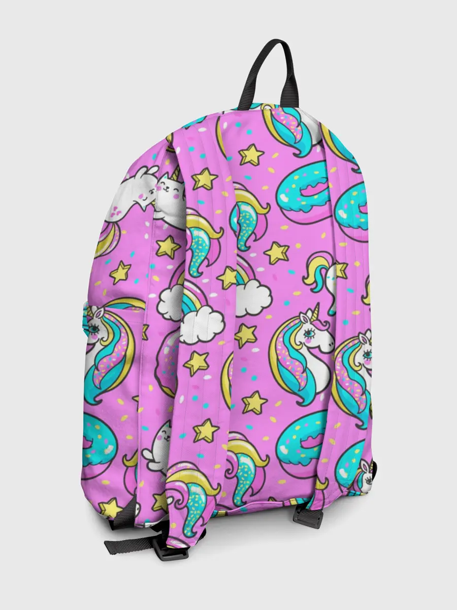 Рюкзак джинсовый / Котики и Единороги