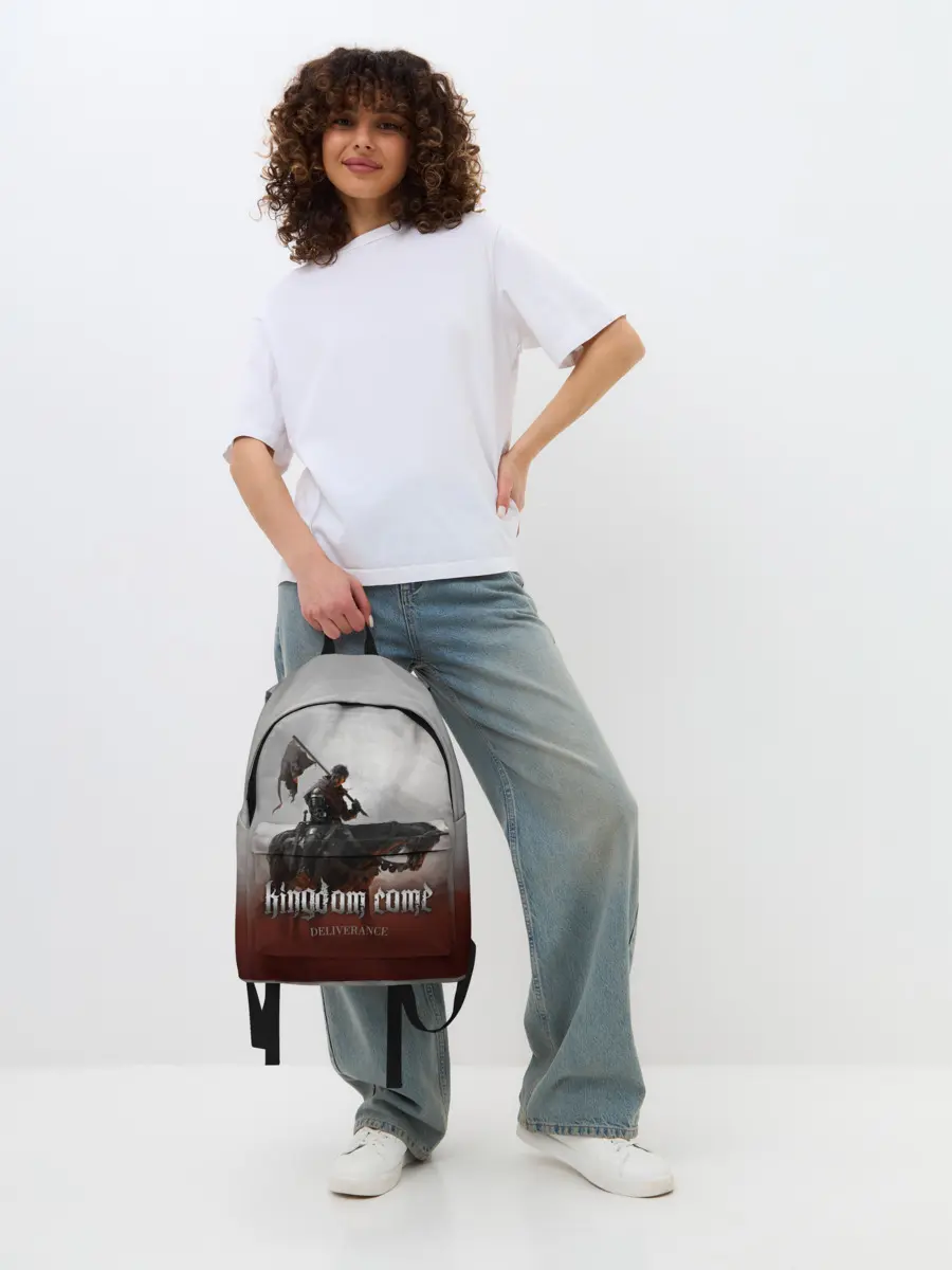 Рюкзак джинсовый / Рыцарь на коне