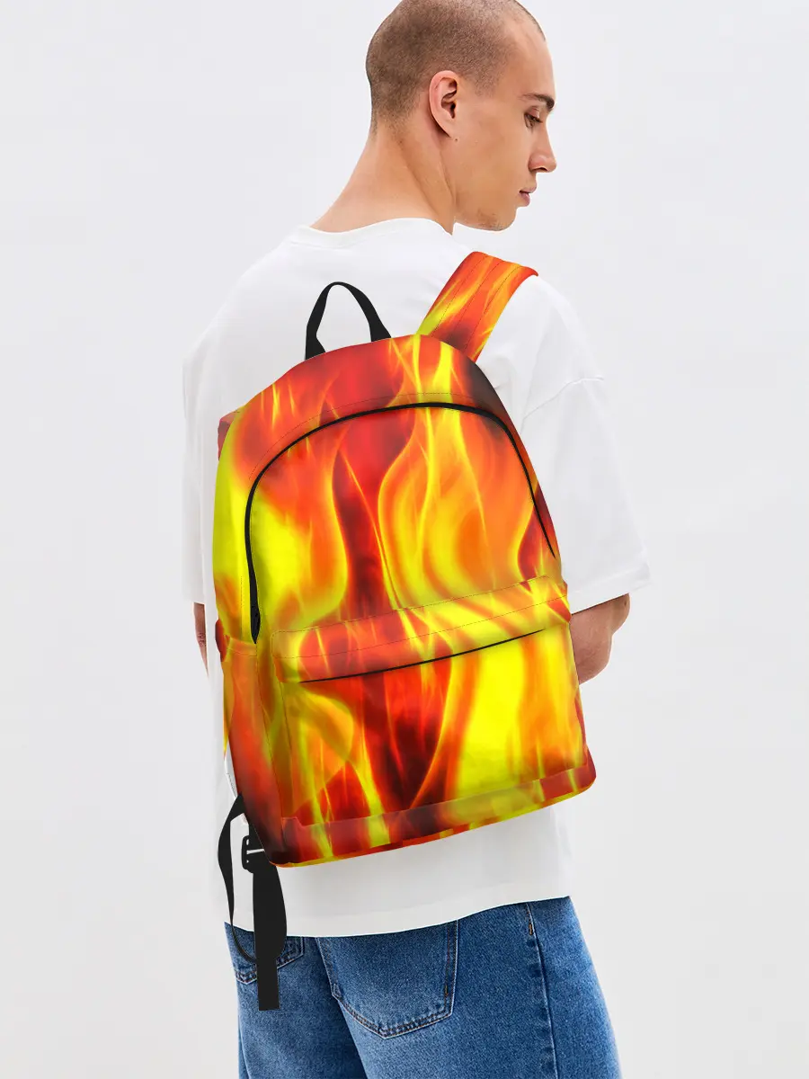Рюкзак джинсовый / Неон Огонь