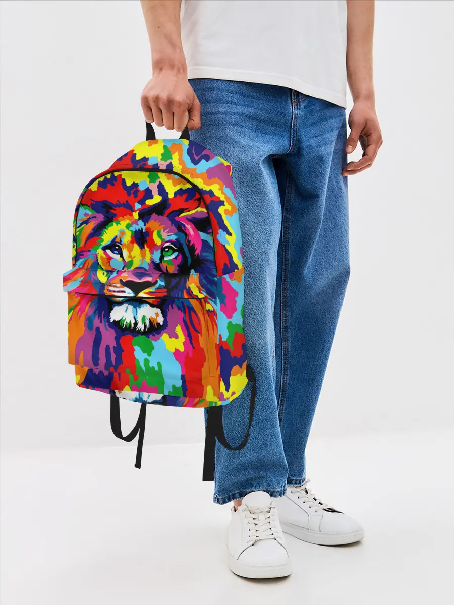 Рюкзак джинсовый / Лев Artistic Art