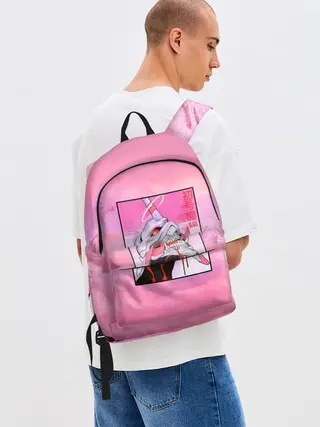 Рюкзак джинсовый / Synthwave EVA Unit 01