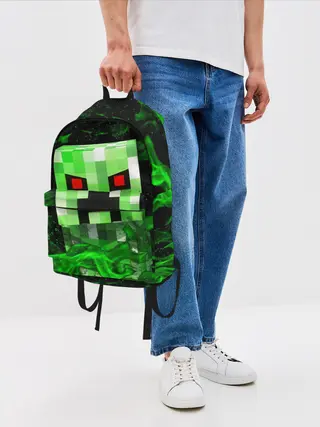 Рюкзак джинсовый / MINECRAFT CREEPER