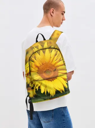 Рюкзак джинсовый / Подсолнух