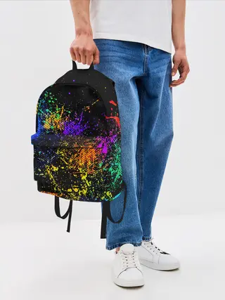 Рюкзак джинсовый / БРЫЗКИ КРАСОК