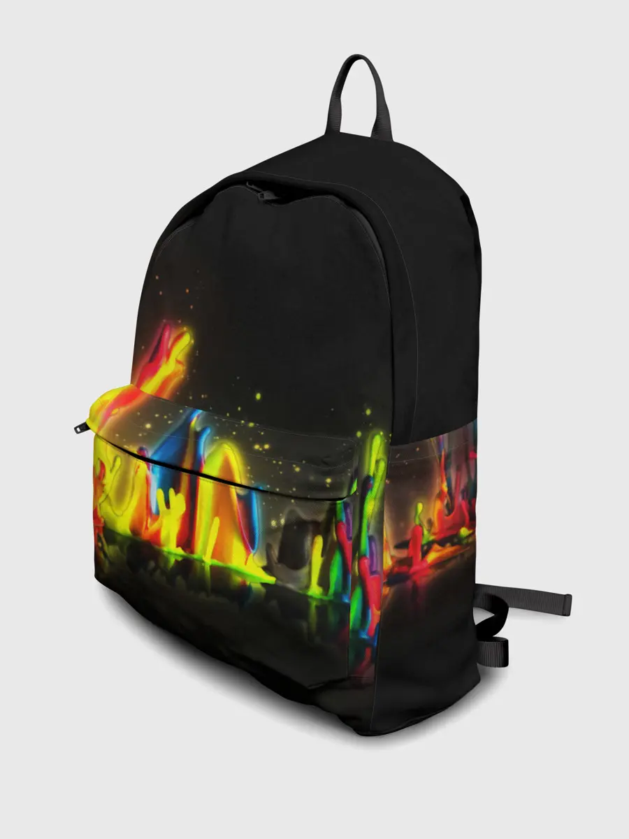 Рюкзак джинсовый / КРАСКИ В НЕОНЕ