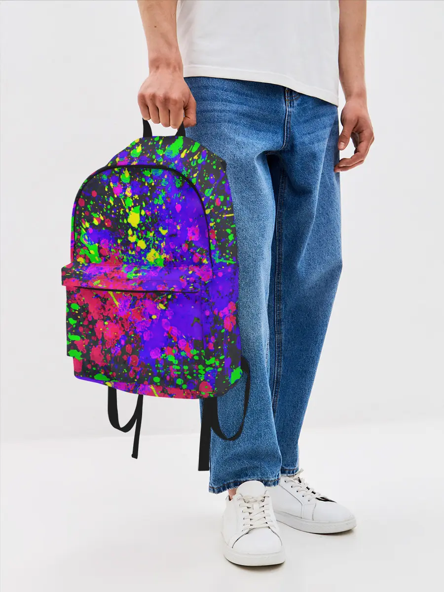 Рюкзак джинсовый / КИСЛОТНЫЕ БРЫЗГИ