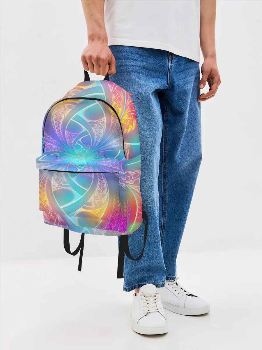 Рюкзак джинсовый / Узоры / Абстракция /Неон
