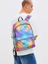 Рюкзак джинсовый / Узоры / Абстракция /Неон