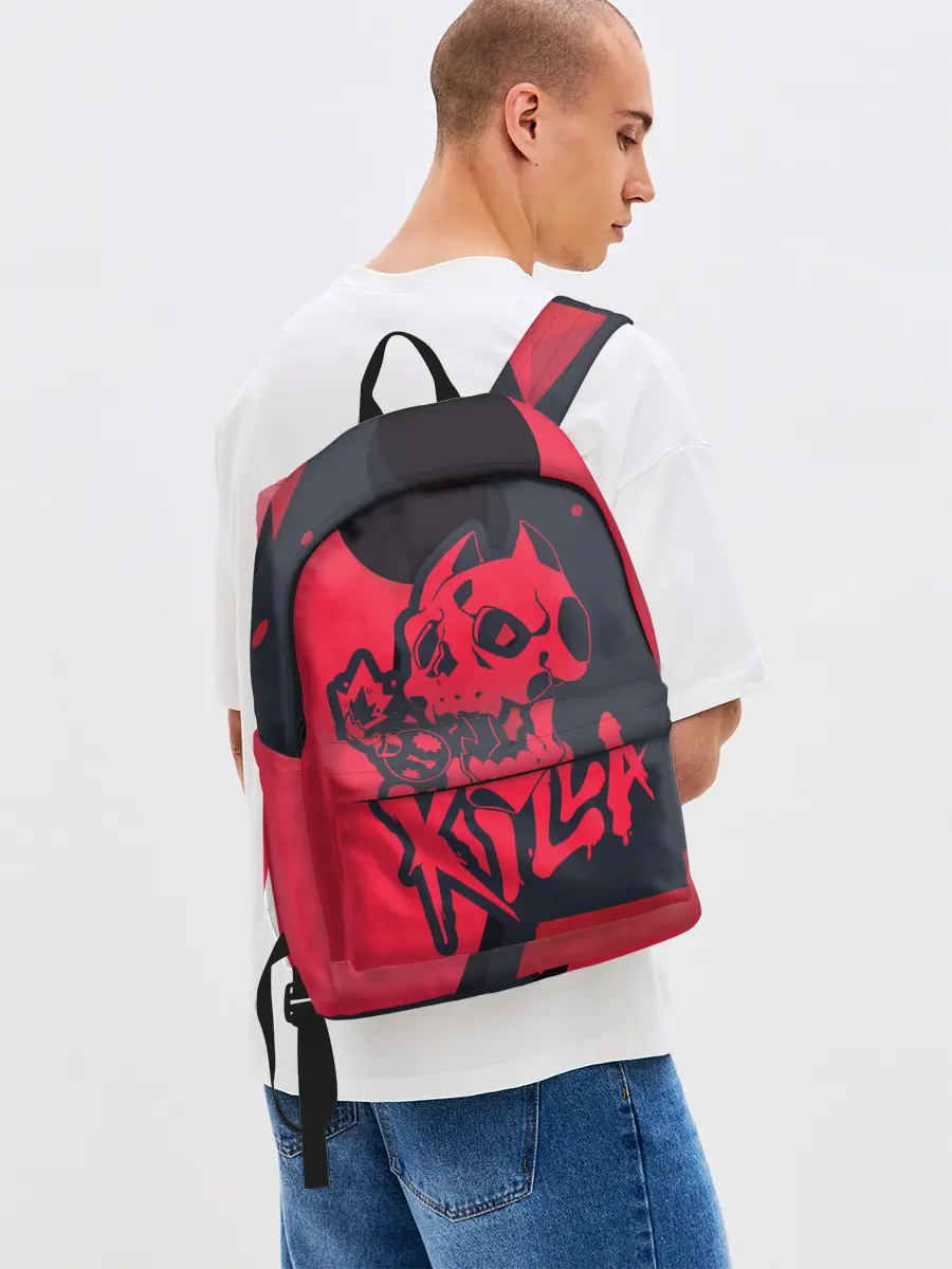 Рюкзак джинсовый / KILLA красная