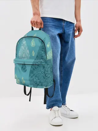 Рюкзак джинсовый / Лесной узор