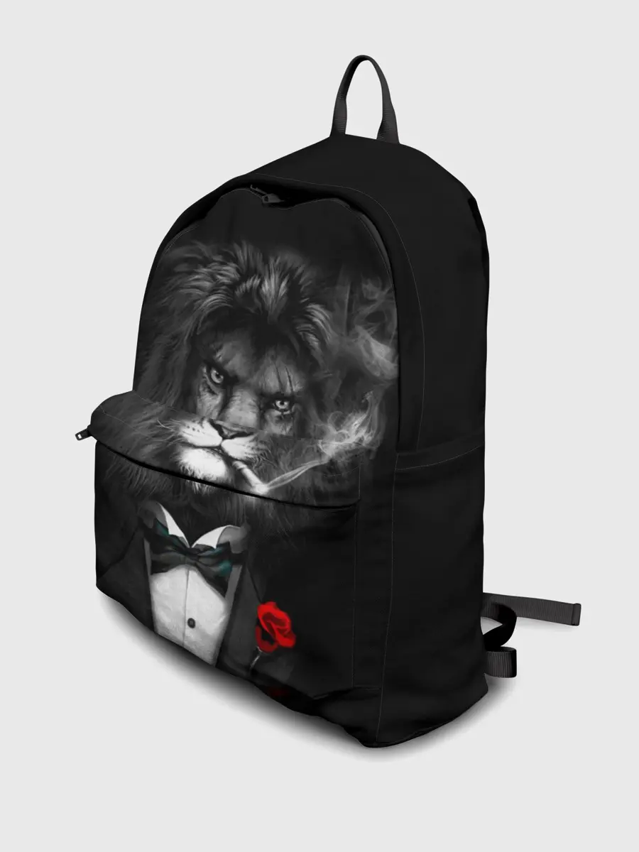 Рюкзак джинсовый / Брутальный Лев