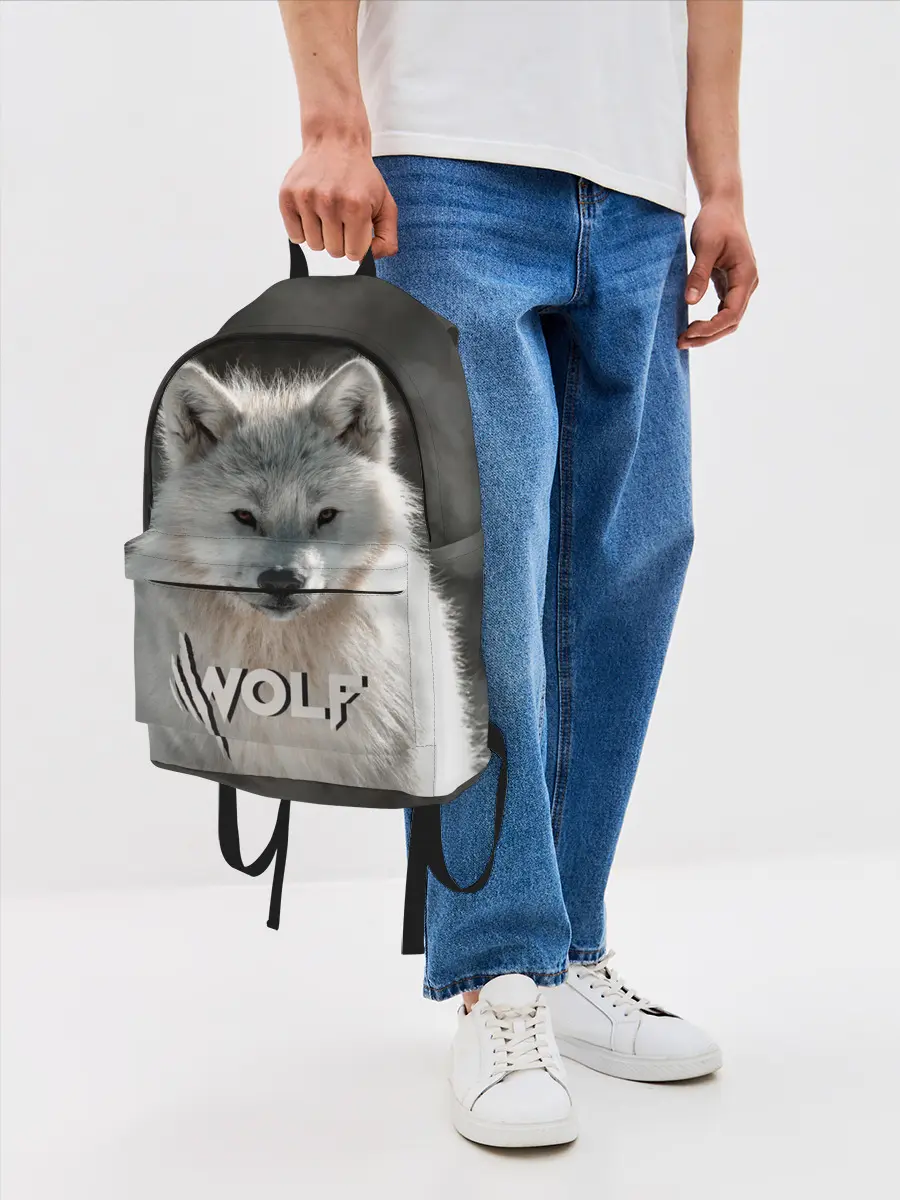 Рюкзак джинсовый / Волк