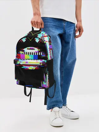 Рюкзак джинсовый / Glitch VHS