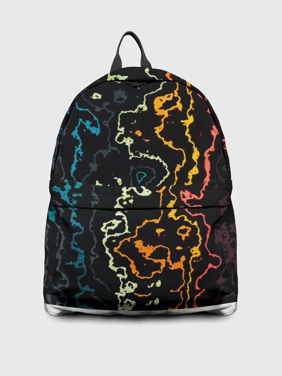 Рюкзак джинсовый / линий,цветной,черный