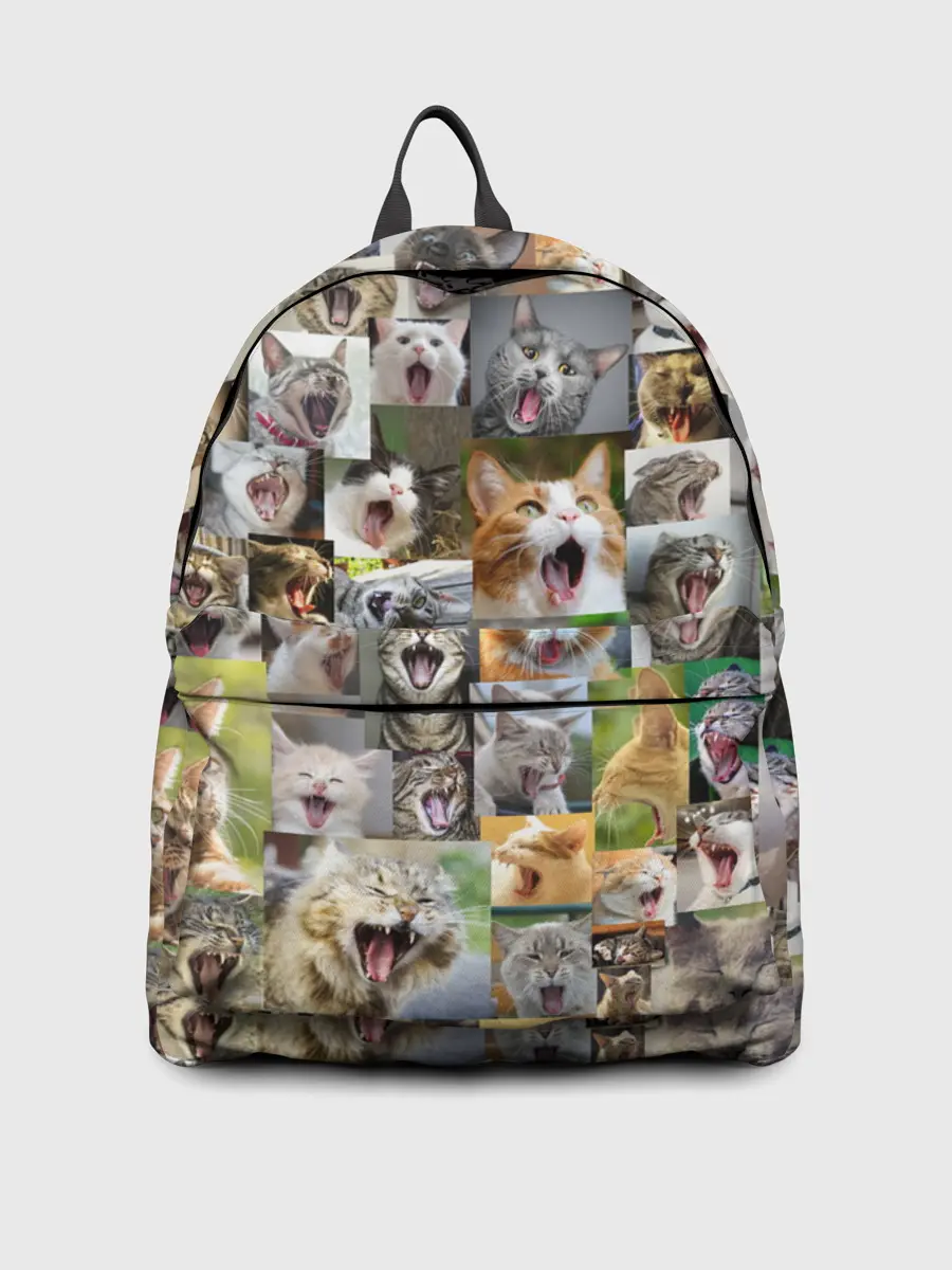 Рюкзак джинсовый / Неко ахегао цвет