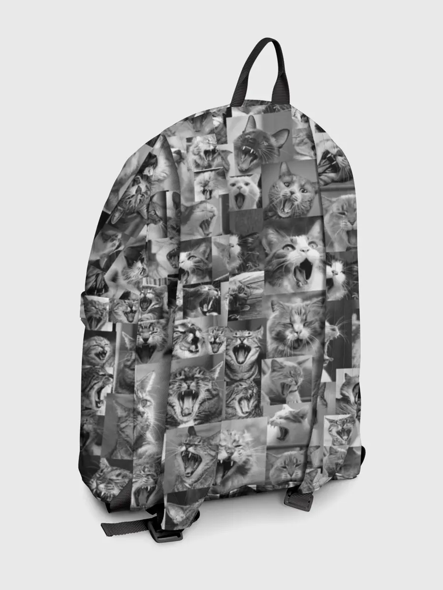 Рюкзак джинсовый / Неко ахегао чб