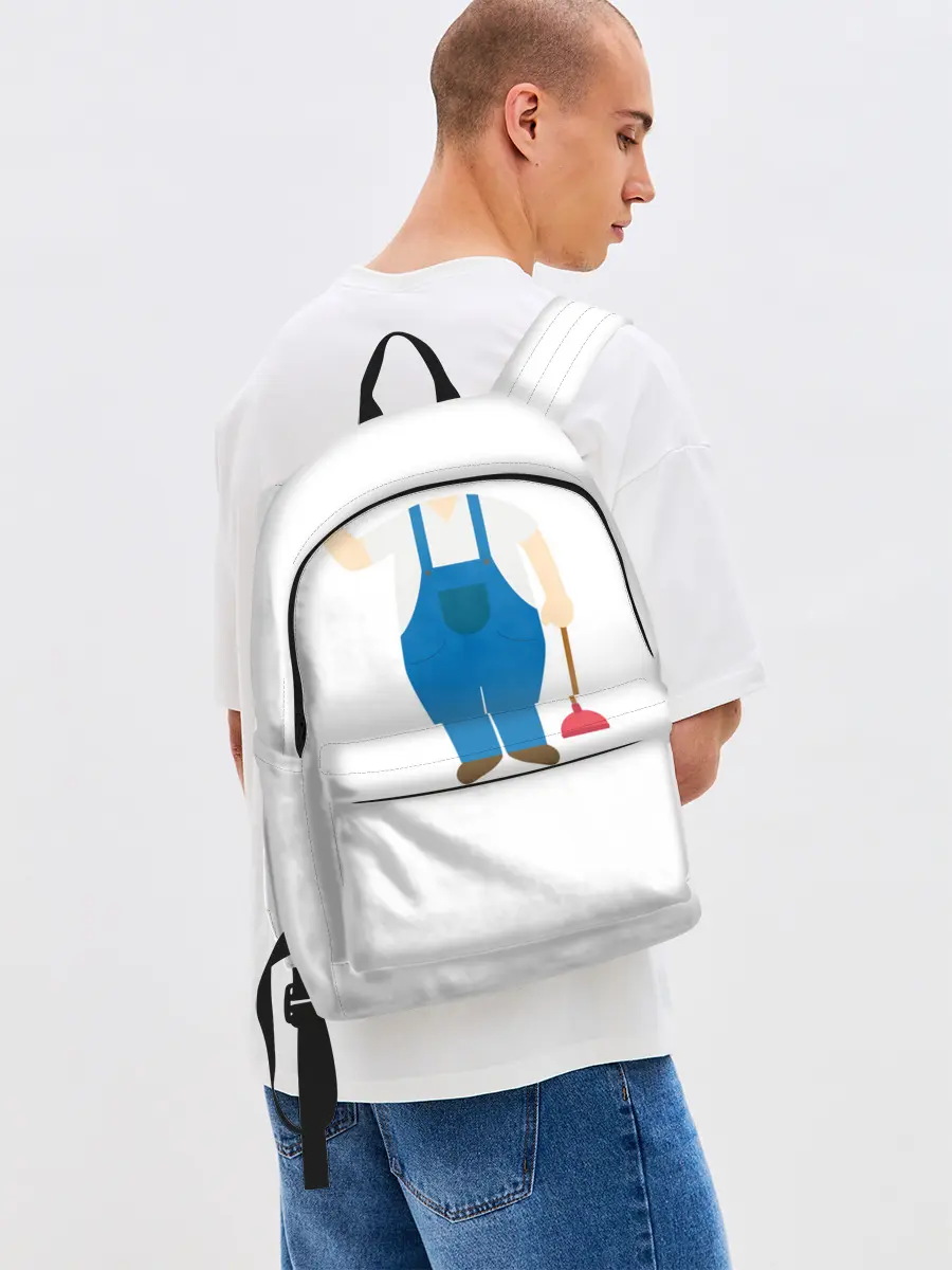 Рюкзак джинсовый / Я - сантехник