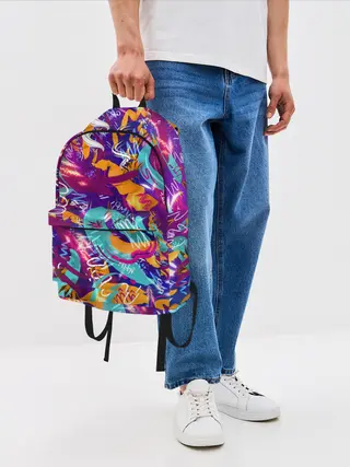 Рюкзак джинсовый / Яркие краски