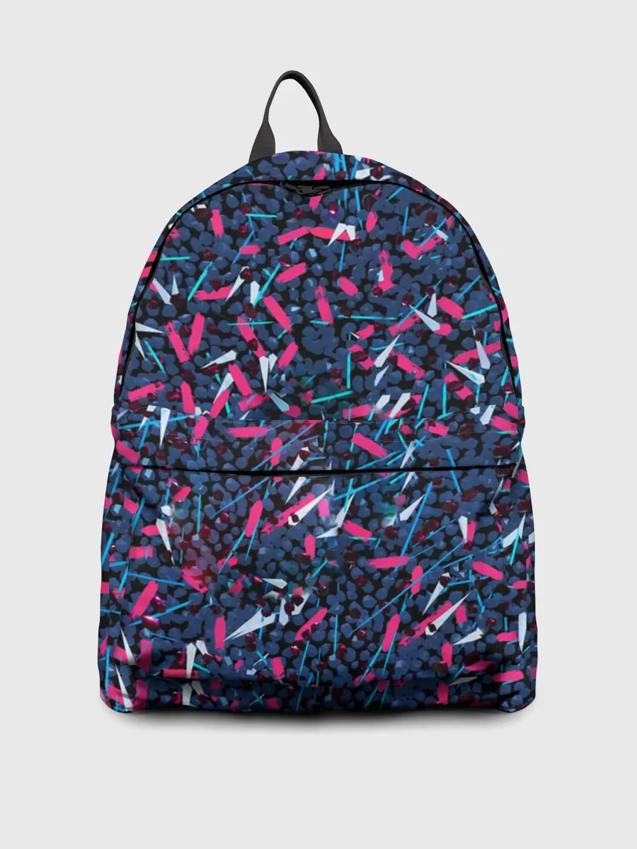 Рюкзак джинсовый / Кристаллы и линии